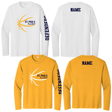 Load image into Gallery viewer, St. Pius X Catholic School - &quot;Shooter Shirt 2025&quot; Youth/Adult Performance LS T
