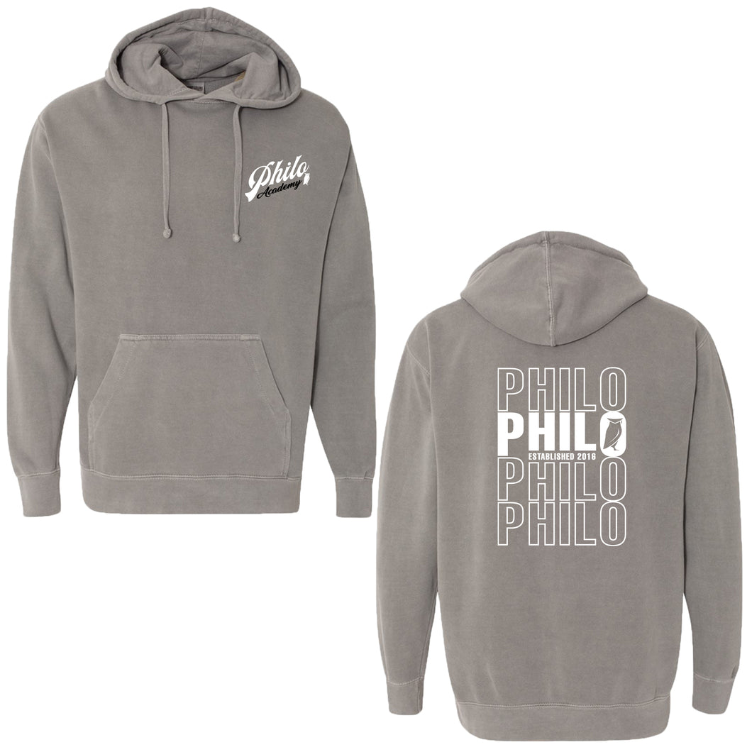 Philosophy Academy Tulsa - Adult Unisex Garment-Dyed Hooded Sweatshirt