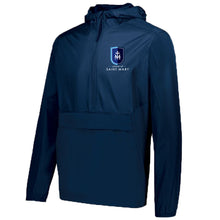 Load image into Gallery viewer, School of Saint Mary - &quot;Crest&quot; Water Resistant 1/4 Zip Hooded Packable Pullover
